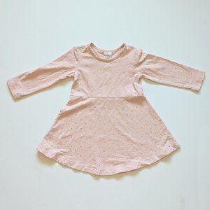 Glimmer Dot Dress in Petal Pink from Hanna Andersson 2t EUC